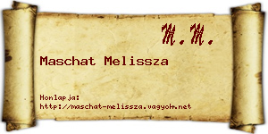 Maschat Melissza névjegykártya
